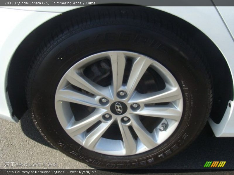 Shimmering White / Camel 2013 Hyundai Sonata GLS