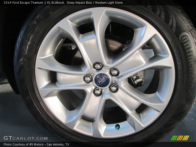 Deep Impact Blue / Medium Light Stone 2014 Ford Escape Titanium 1.6L EcoBoost