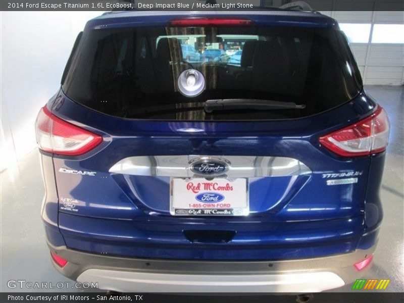 Deep Impact Blue / Medium Light Stone 2014 Ford Escape Titanium 1.6L EcoBoost