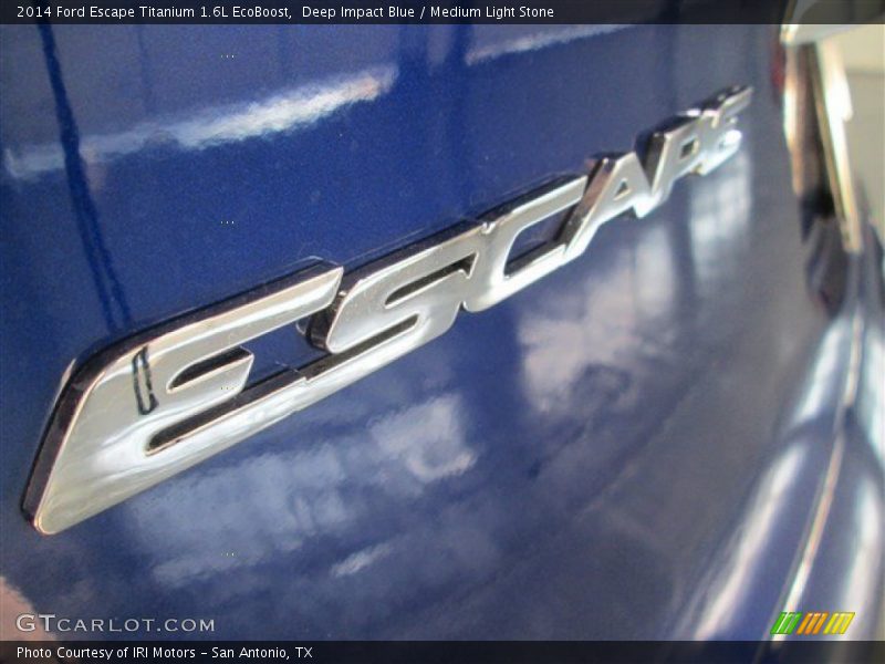Deep Impact Blue / Medium Light Stone 2014 Ford Escape Titanium 1.6L EcoBoost