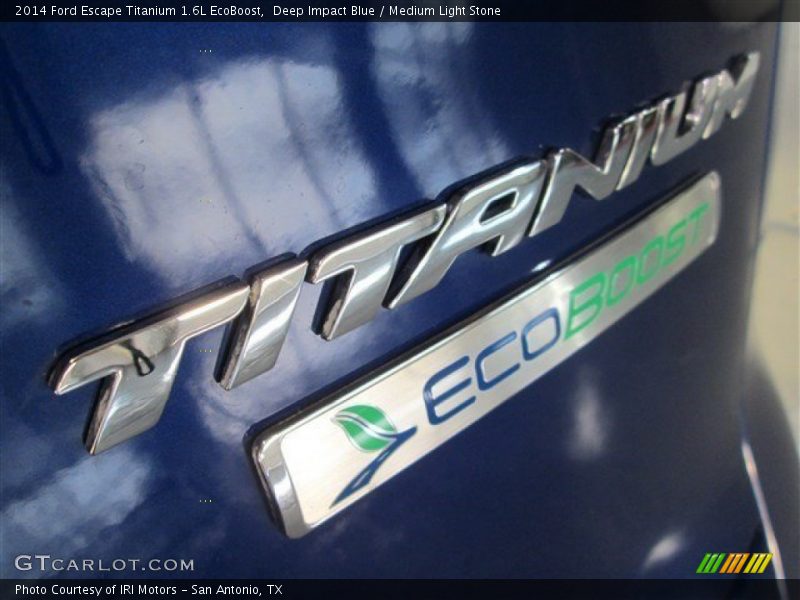 Deep Impact Blue / Medium Light Stone 2014 Ford Escape Titanium 1.6L EcoBoost