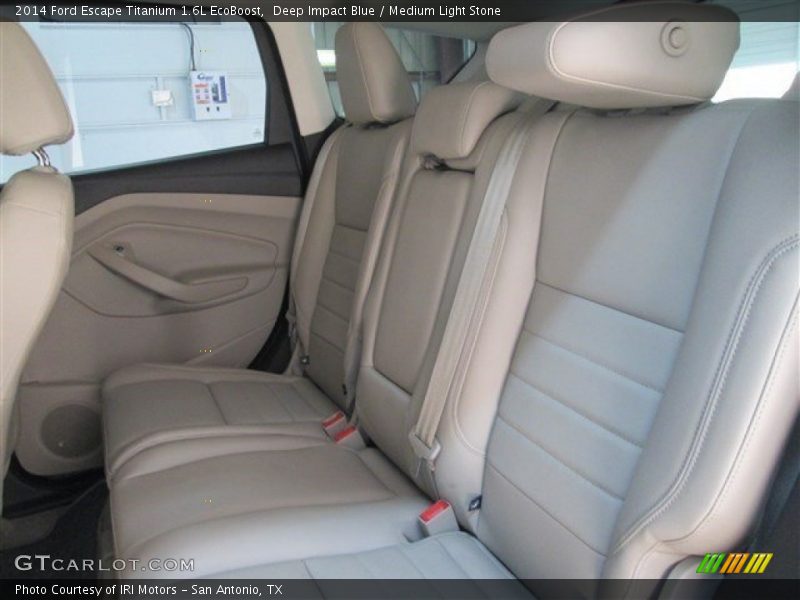Deep Impact Blue / Medium Light Stone 2014 Ford Escape Titanium 1.6L EcoBoost