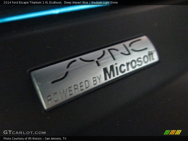 Deep Impact Blue / Medium Light Stone 2014 Ford Escape Titanium 1.6L EcoBoost