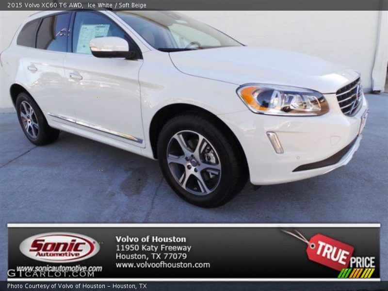 Ice White / Soft Beige 2015 Volvo XC60 T6 AWD