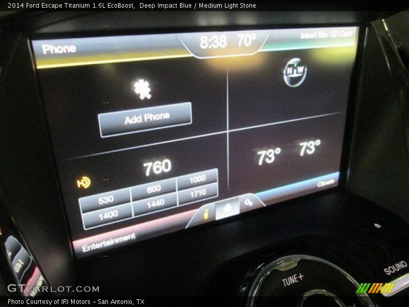 Deep Impact Blue / Medium Light Stone 2014 Ford Escape Titanium 1.6L EcoBoost