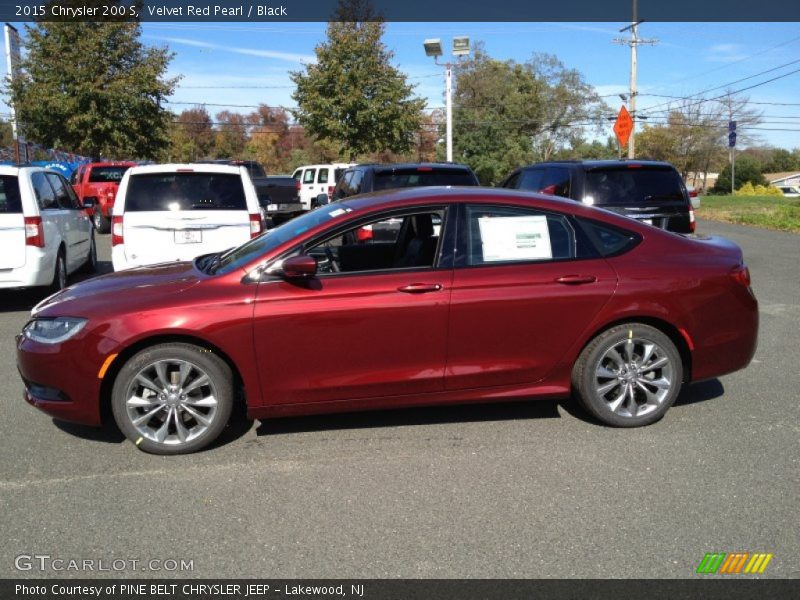 Velvet Red Pearl / Black 2015 Chrysler 200 S