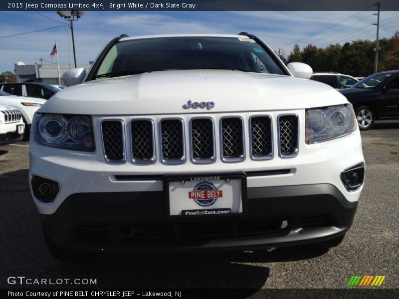 Bright White / Dark Slate Gray 2015 Jeep Compass Limited 4x4