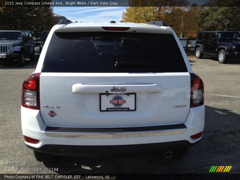 Bright White / Dark Slate Gray 2015 Jeep Compass Limited 4x4