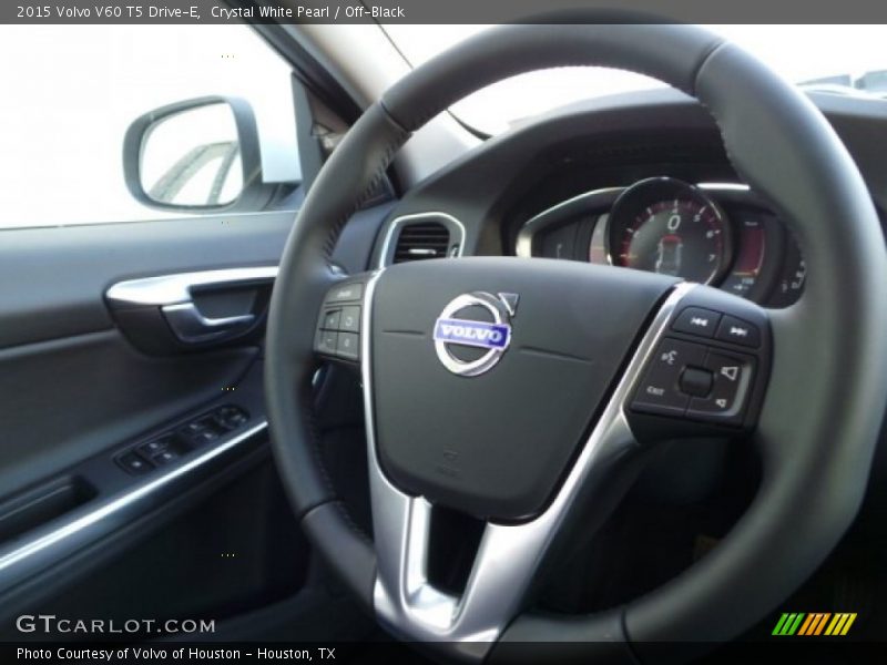 Crystal White Pearl / Off-Black 2015 Volvo V60 T5 Drive-E