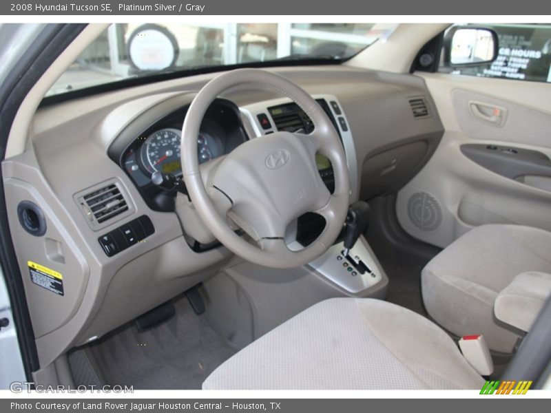 Platinum Silver / Gray 2008 Hyundai Tucson SE