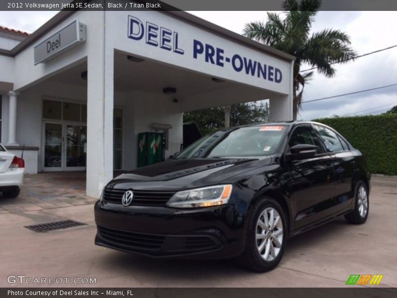 Black / Titan Black 2012 Volkswagen Jetta SE Sedan