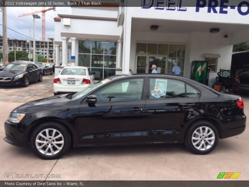 Black / Titan Black 2012 Volkswagen Jetta SE Sedan