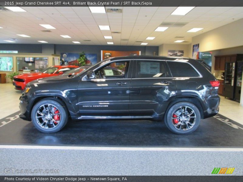 Brilliant Black Crystal Pearl / SRT Black/Sepia 2015 Jeep Grand Cherokee SRT 4x4