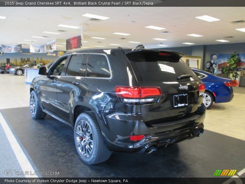 Brilliant Black Crystal Pearl / SRT Black/Sepia 2015 Jeep Grand Cherokee SRT 4x4