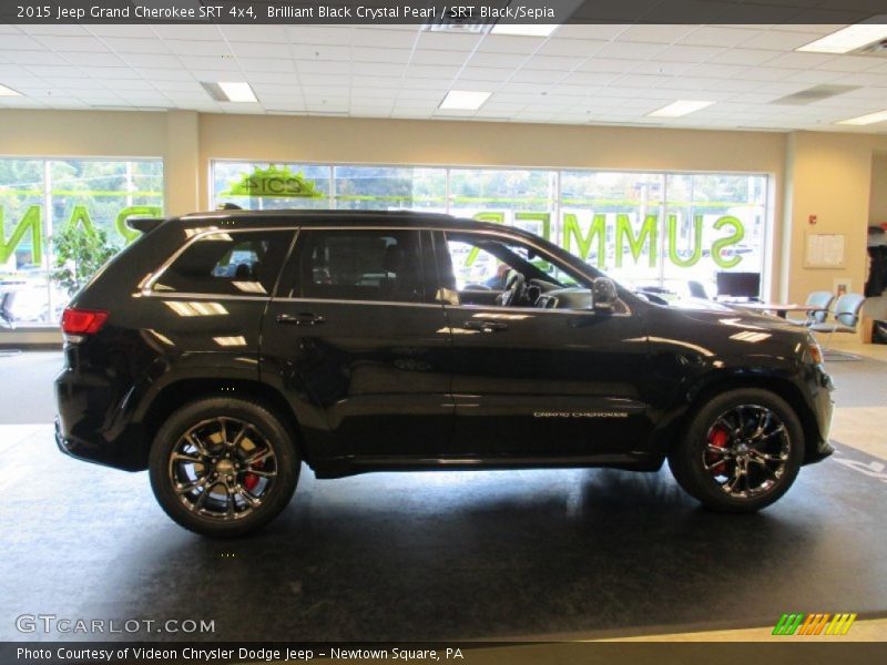 Brilliant Black Crystal Pearl / SRT Black/Sepia 2015 Jeep Grand Cherokee SRT 4x4