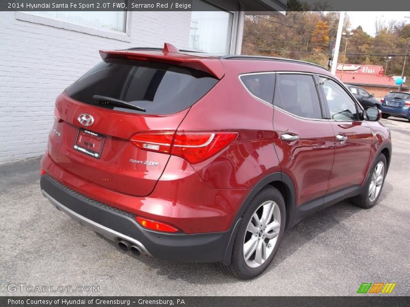 Serrano Red / Beige 2014 Hyundai Santa Fe Sport 2.0T FWD