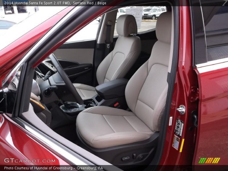 Serrano Red / Beige 2014 Hyundai Santa Fe Sport 2.0T FWD