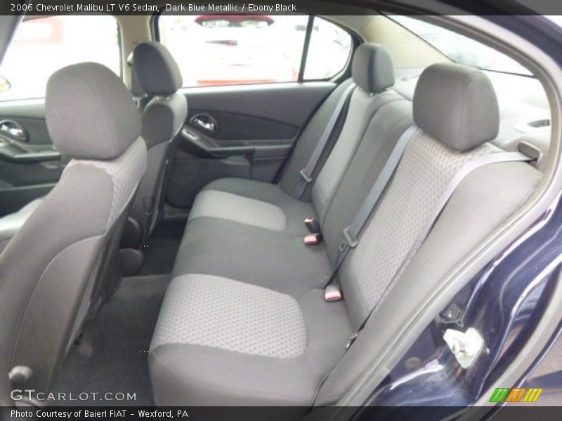 Rear Seat of 2006 Malibu LT V6 Sedan