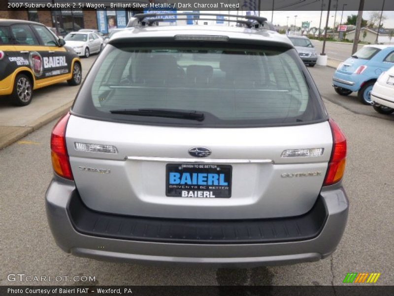 Brilliant Silver Metallic / Dark Charcoal Tweed 2007 Subaru Outback 2.5i Wagon