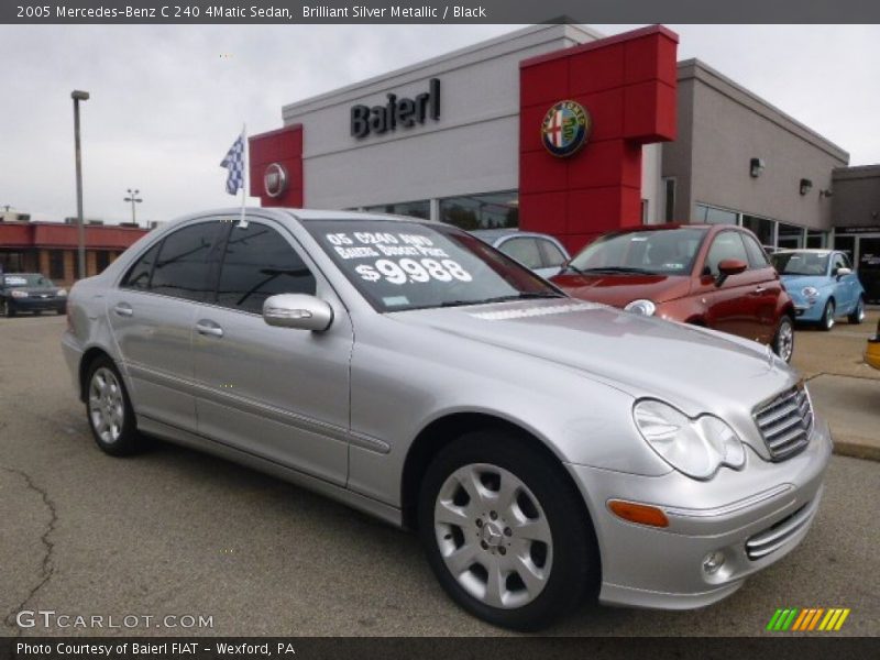 Brilliant Silver Metallic / Black 2005 Mercedes-Benz C 240 4Matic Sedan