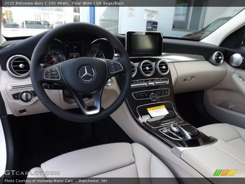 Polar White / Silk Beige/Black 2015 Mercedes-Benz C 300 4Matic