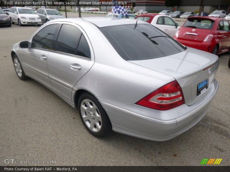 Brilliant Silver Metallic / Black 2005 Mercedes-Benz C 240 4Matic Sedan