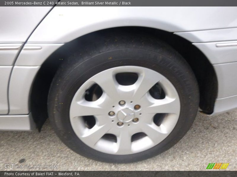 Brilliant Silver Metallic / Black 2005 Mercedes-Benz C 240 4Matic Sedan
