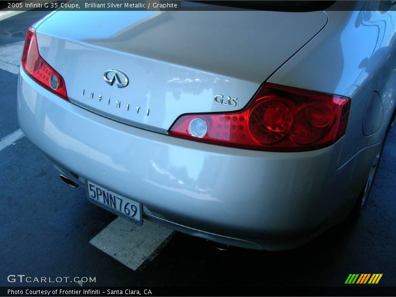 Brilliant Silver Metallic / Graphite 2005 Infiniti G 35 Coupe