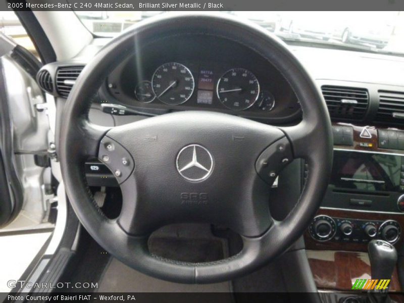 Brilliant Silver Metallic / Black 2005 Mercedes-Benz C 240 4Matic Sedan