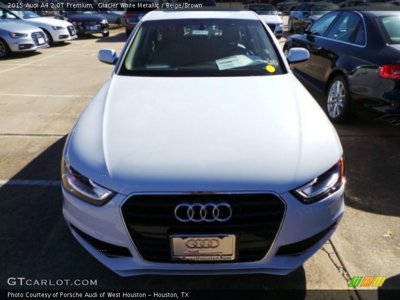 Glacier White Metallic / Beige/Brown 2015 Audi A4 2.0T Premium