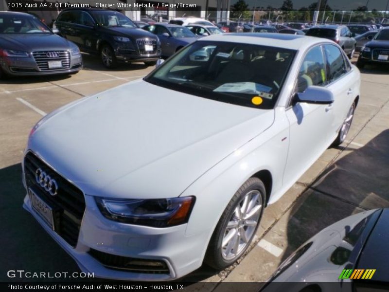 Glacier White Metallic / Beige/Brown 2015 Audi A4 2.0T Premium