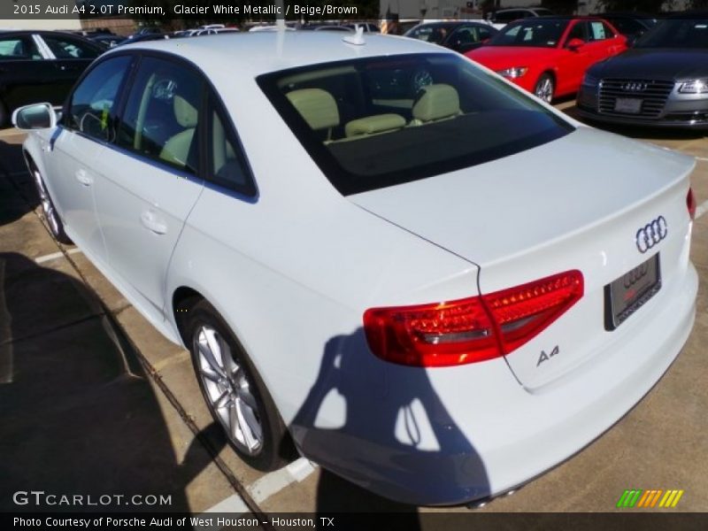 Glacier White Metallic / Beige/Brown 2015 Audi A4 2.0T Premium