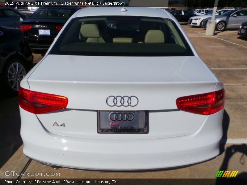 Glacier White Metallic / Beige/Brown 2015 Audi A4 2.0T Premium