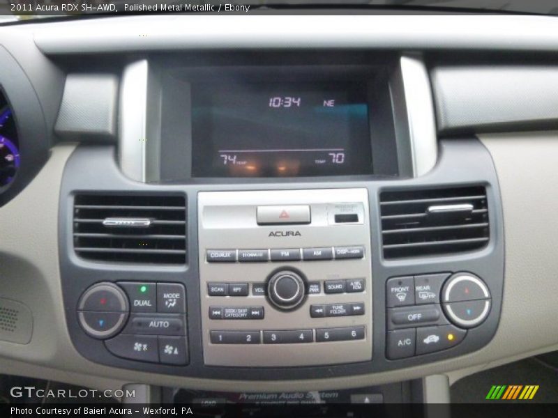 Polished Metal Metallic / Ebony 2011 Acura RDX SH-AWD