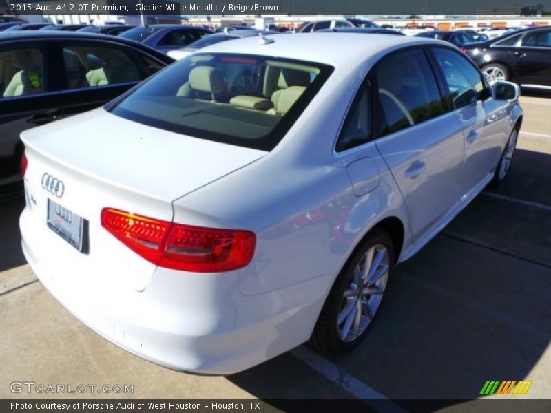 Glacier White Metallic / Beige/Brown 2015 Audi A4 2.0T Premium