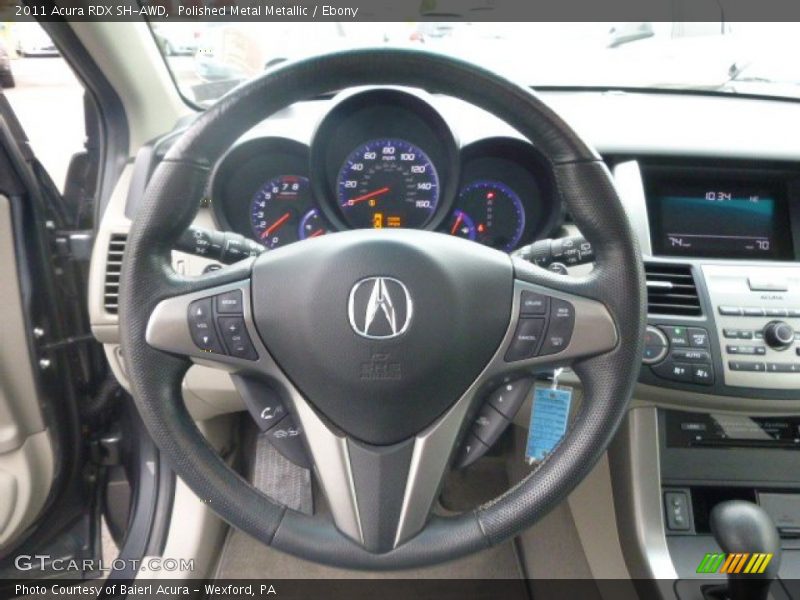 Polished Metal Metallic / Ebony 2011 Acura RDX SH-AWD