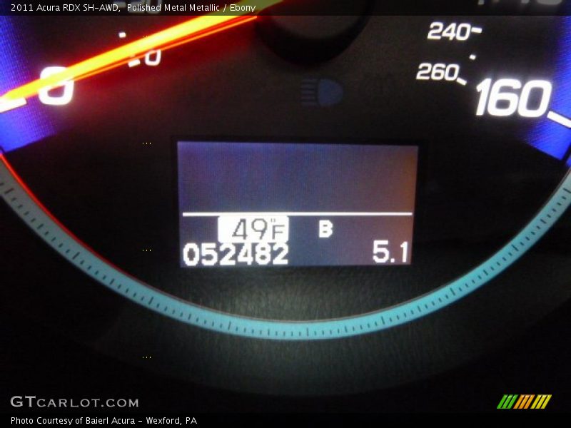 Polished Metal Metallic / Ebony 2011 Acura RDX SH-AWD