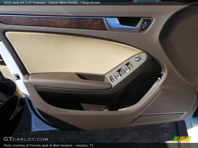 Glacier White Metallic / Beige/Brown 2015 Audi A4 2.0T Premium
