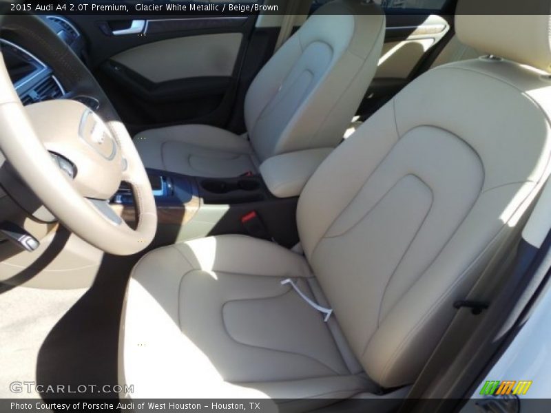 Glacier White Metallic / Beige/Brown 2015 Audi A4 2.0T Premium