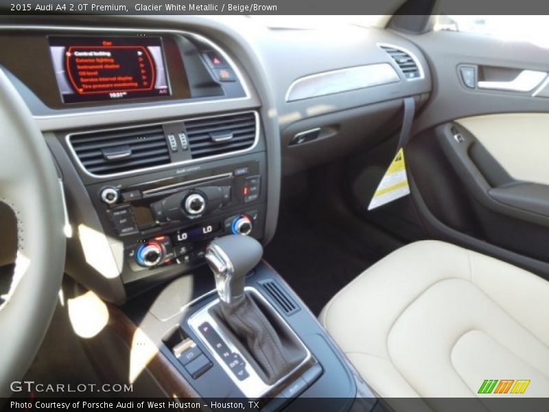Glacier White Metallic / Beige/Brown 2015 Audi A4 2.0T Premium