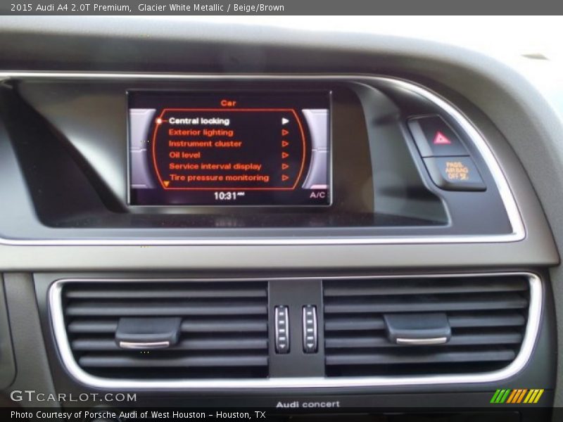 Glacier White Metallic / Beige/Brown 2015 Audi A4 2.0T Premium