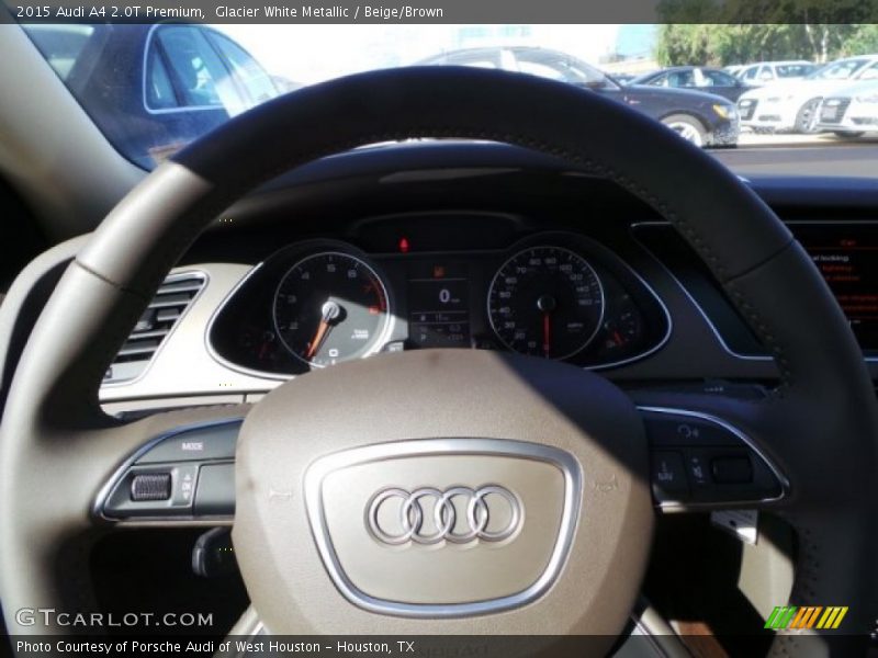 Glacier White Metallic / Beige/Brown 2015 Audi A4 2.0T Premium