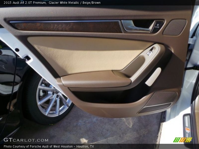 Glacier White Metallic / Beige/Brown 2015 Audi A4 2.0T Premium