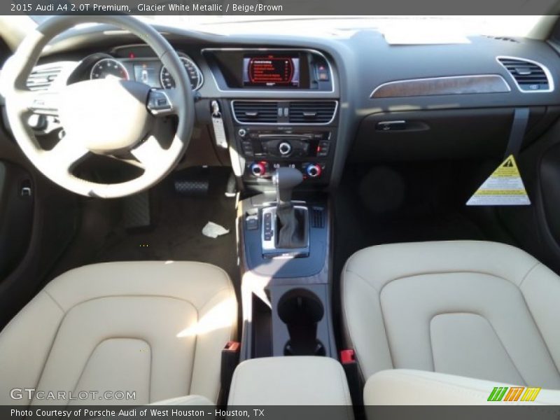 Glacier White Metallic / Beige/Brown 2015 Audi A4 2.0T Premium
