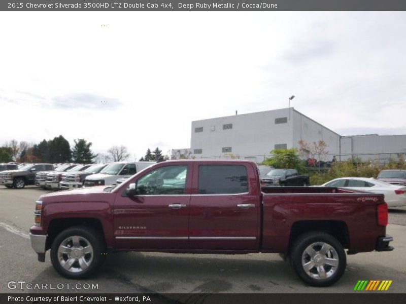 Deep Ruby Metallic / Cocoa/Dune 2015 Chevrolet Silverado 3500HD LTZ Double Cab 4x4