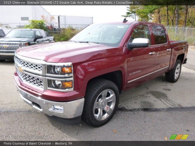 Deep Ruby Metallic / Cocoa/Dune 2015 Chevrolet Silverado 3500HD LTZ Double Cab 4x4