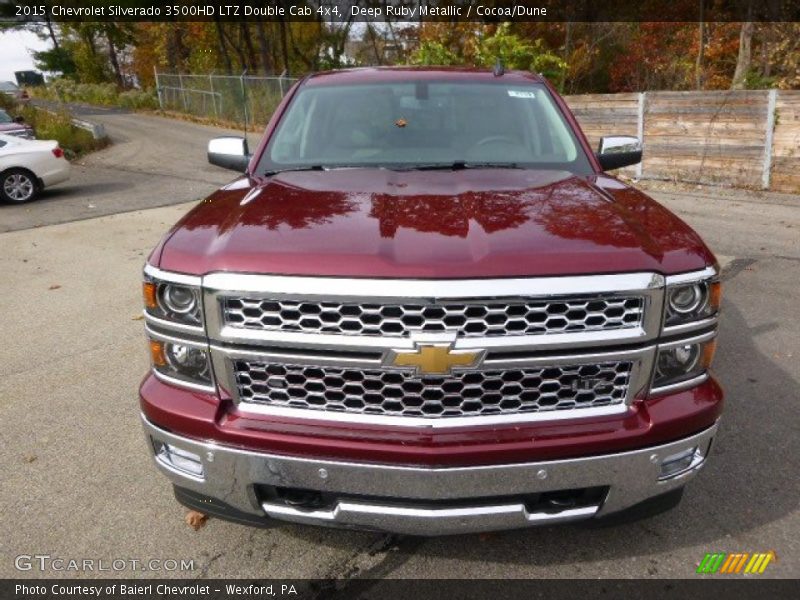 Deep Ruby Metallic / Cocoa/Dune 2015 Chevrolet Silverado 3500HD LTZ Double Cab 4x4