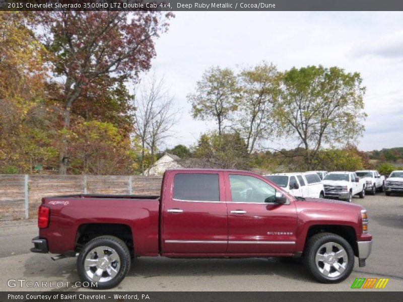 Deep Ruby Metallic / Cocoa/Dune 2015 Chevrolet Silverado 3500HD LTZ Double Cab 4x4