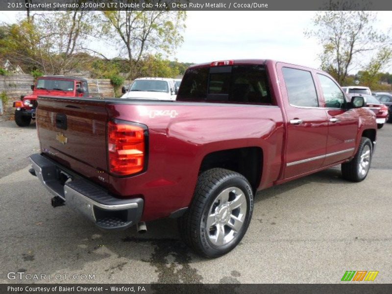 Deep Ruby Metallic / Cocoa/Dune 2015 Chevrolet Silverado 3500HD LTZ Double Cab 4x4