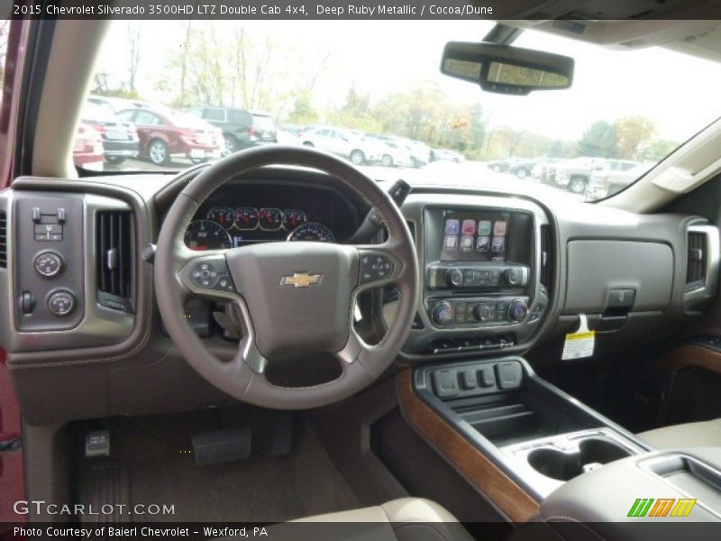 Deep Ruby Metallic / Cocoa/Dune 2015 Chevrolet Silverado 3500HD LTZ Double Cab 4x4